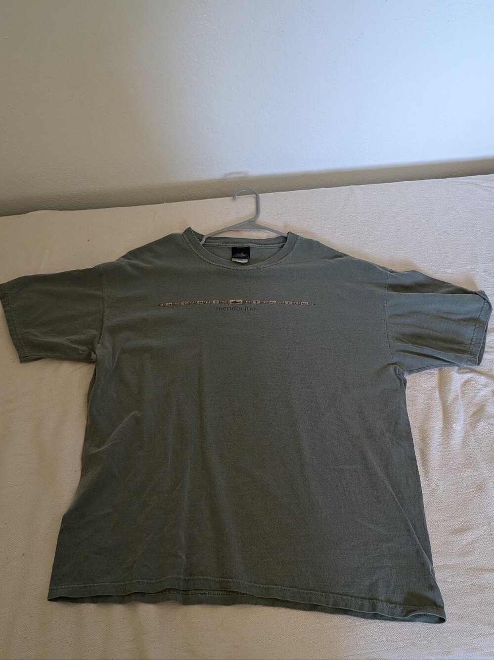 Mendocino Men's Olive Green Short-Sleeve Graphic Tee